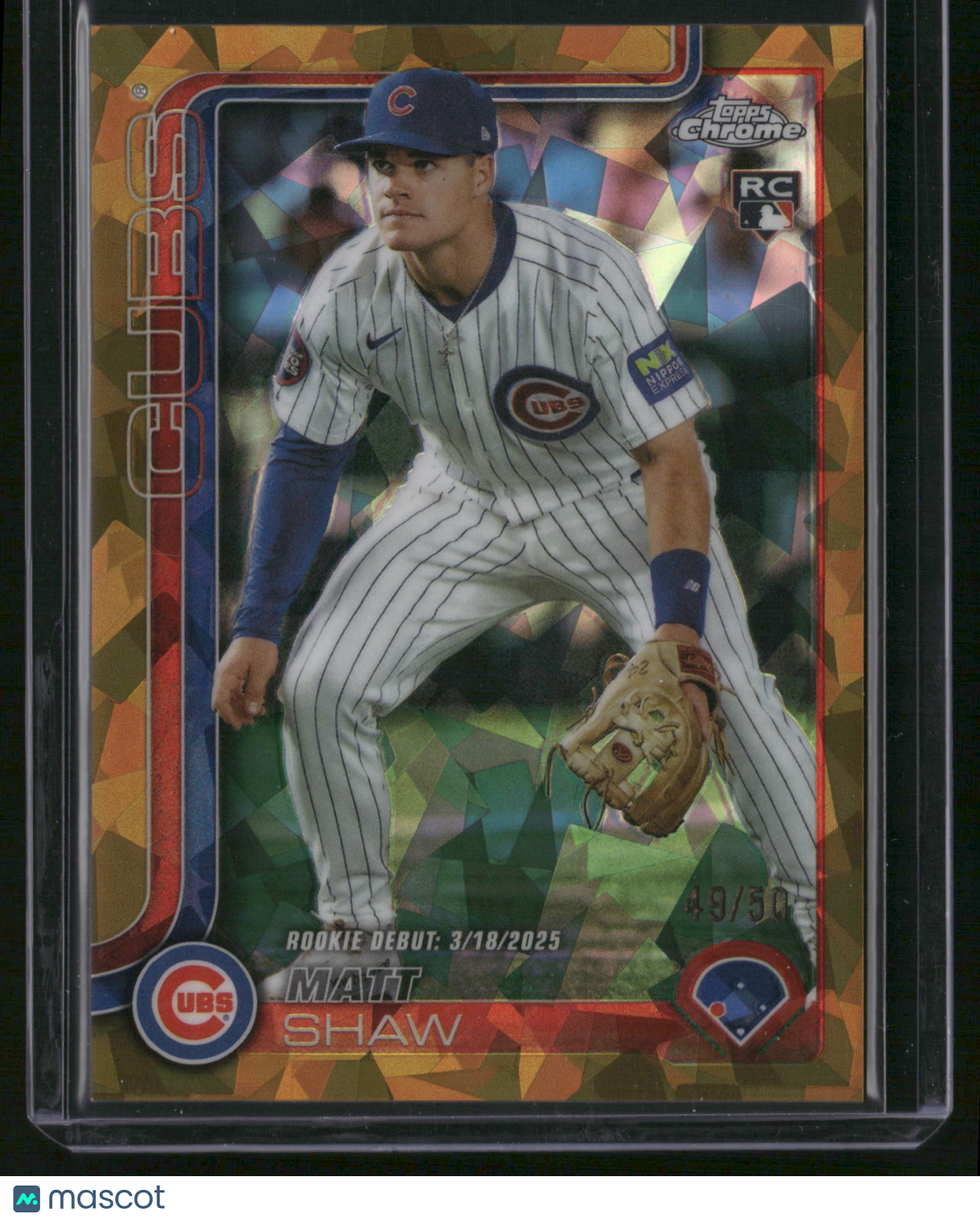 Matt Shaw 2025 Topps Chrome #USC135 Gold Mosaic RC