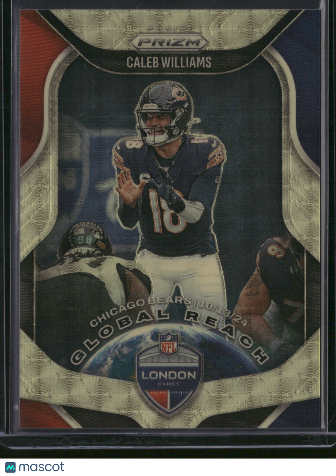 Caleb Williams 2025 Panini Prizm Global Reach #5 Gold Vinyl Prizm /5