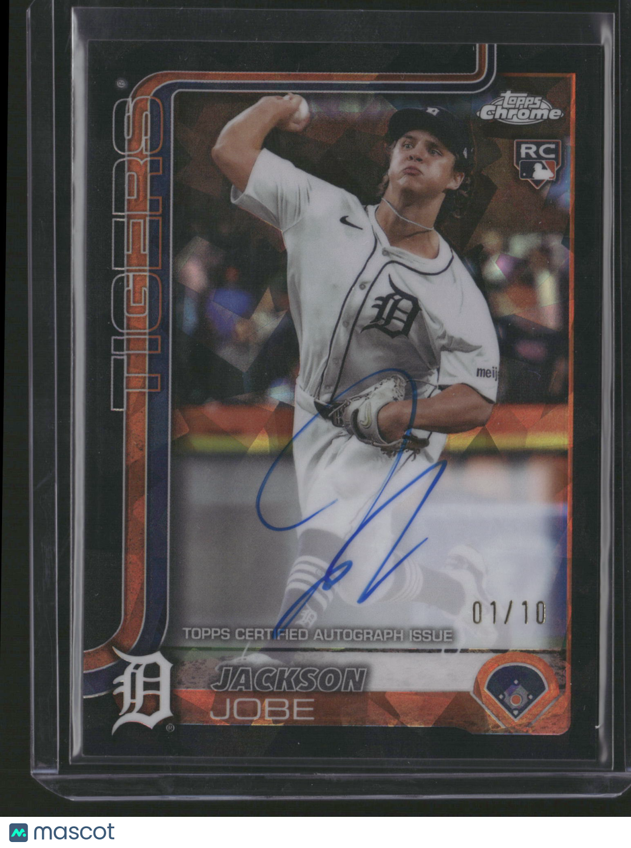 Jackson Jobe 2025 Topps Chrome #RA-JJO black sapphire /10 RC