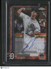 Jackson Jobe 2025 Topps Chrome #RA-JJO black sapphire /10 RC