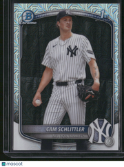 Cam Schlittler 2025 Bowman Chrome #BCP-166 Mega Box Mojo Refractor