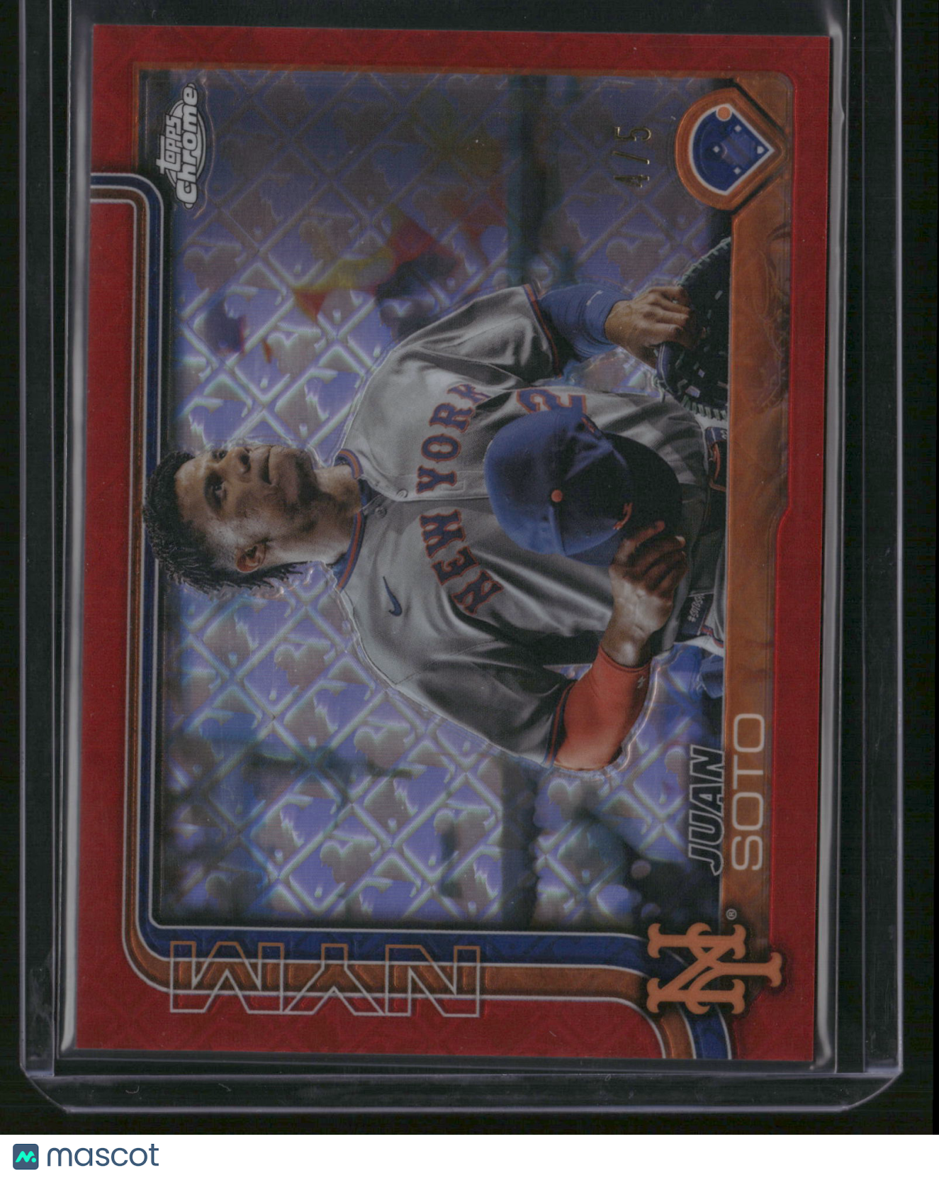 Juan Soto 2025 Topps Chrome #200 Red logofractor /5