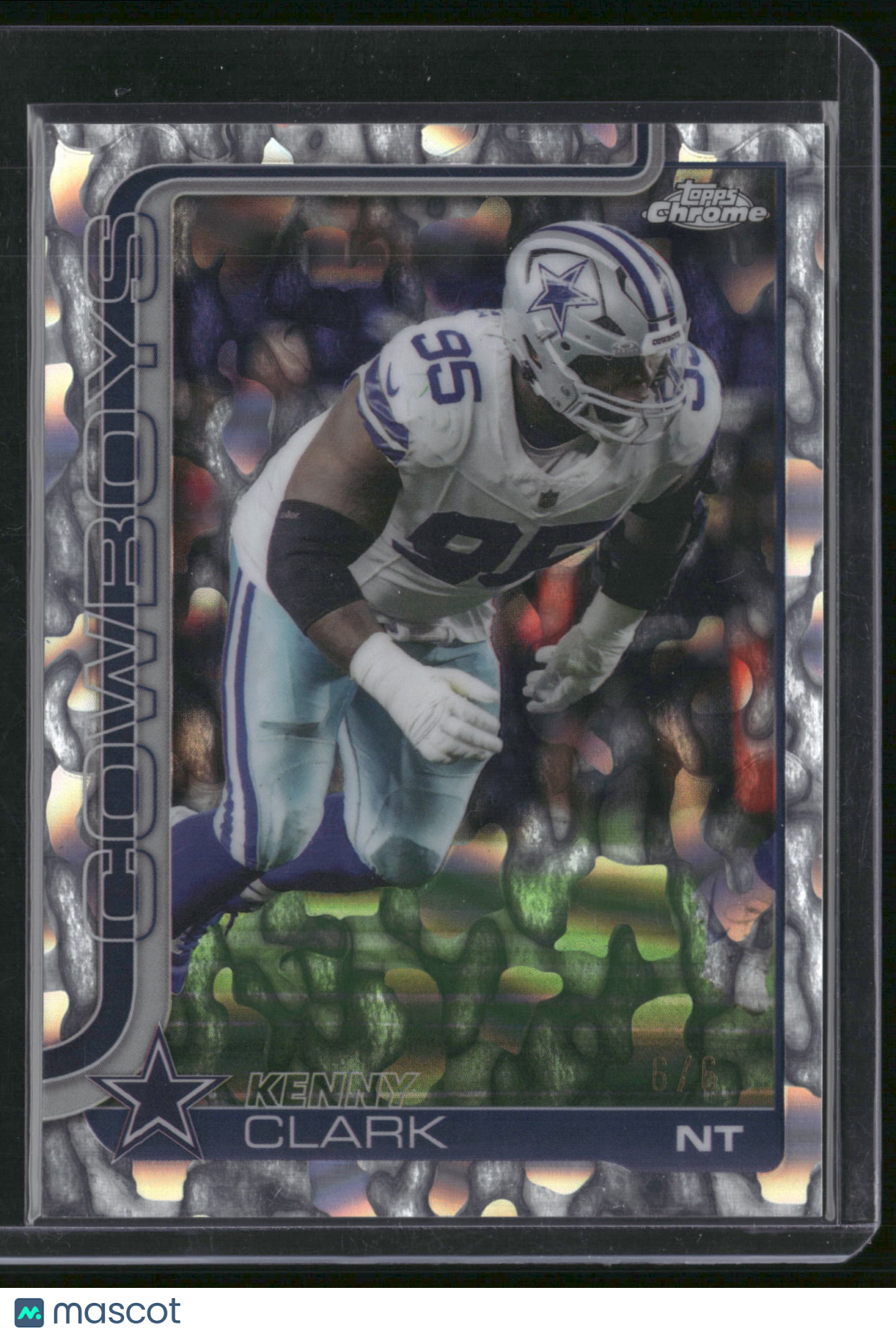 Kenny Clark 2025 Topps Chrome #73 Molten FDI Refractor /6 Cowboys SSP