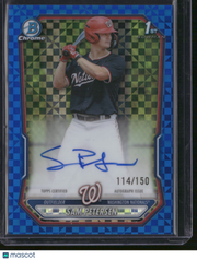 Sam Petersen 2026 Topps Bowman #CPA-SP Blue X-Fractor /150 1st Bowman AUTO