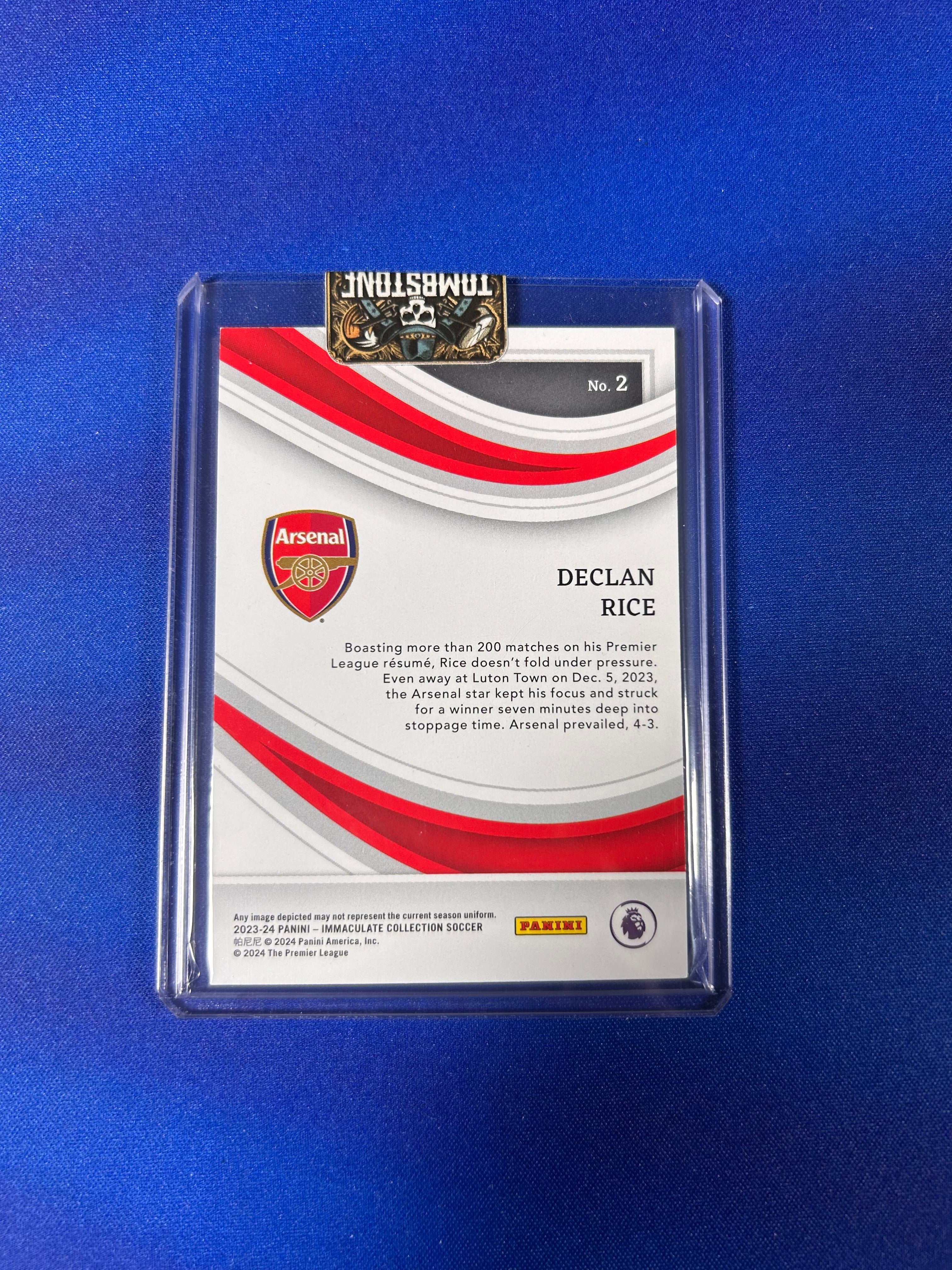 Declan Rice 2023-24 Panini Immaculate Images Bronze /49 Arsenal