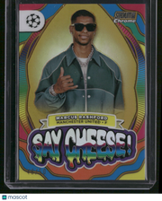 MARCUS RASHFORD 2023-24 Stadium Club Chrome UEFA Say Cheese! Gold Refractor /50