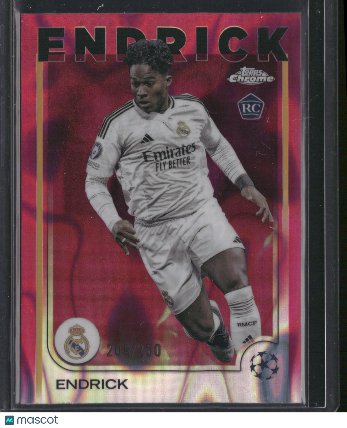 2024-25 Topps Chrome UEFA Endrick Pink Lava Refractor RC #/250 Brazil World Cup