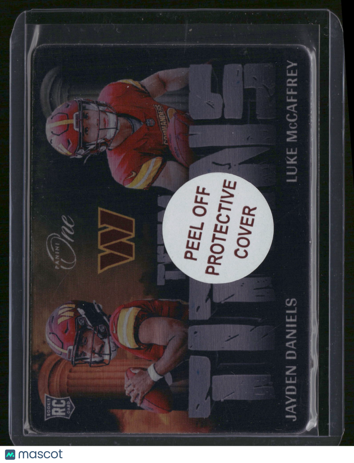 Jayden Daniels Luke McCaffrey 2025 Panini One #TT-WAS RC