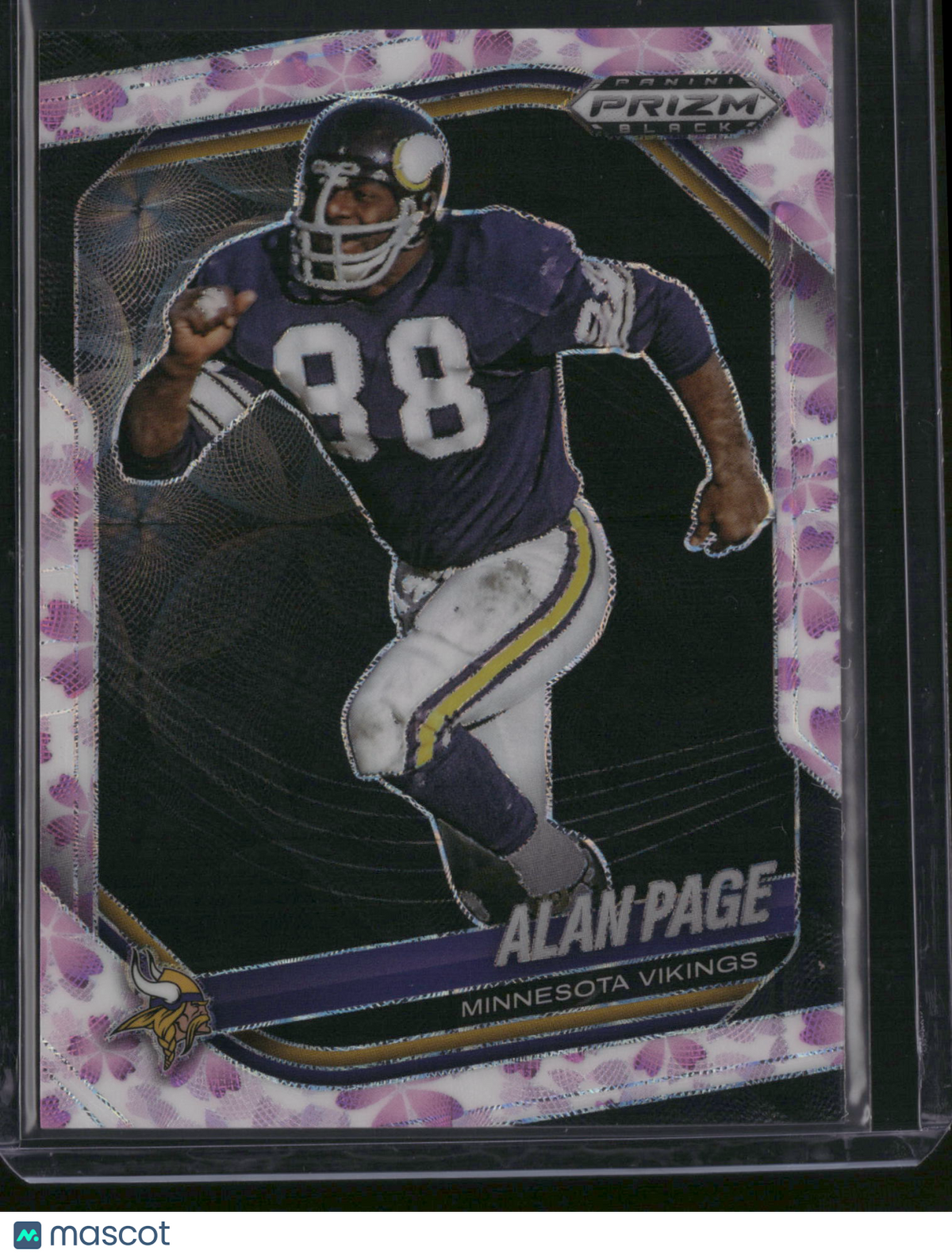 Alan Page 2026 Panini Prizm Black Football #85 White Cherry Blossom /20