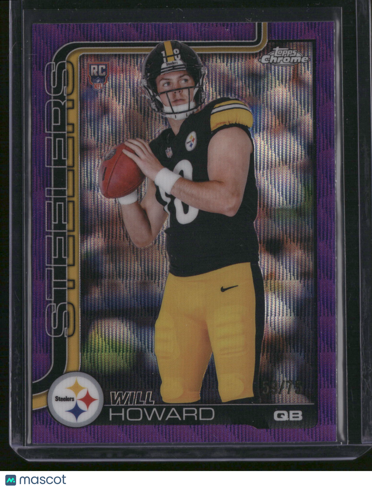 Will Howard 2025 Topps Chrome #321 Purple /75 RC