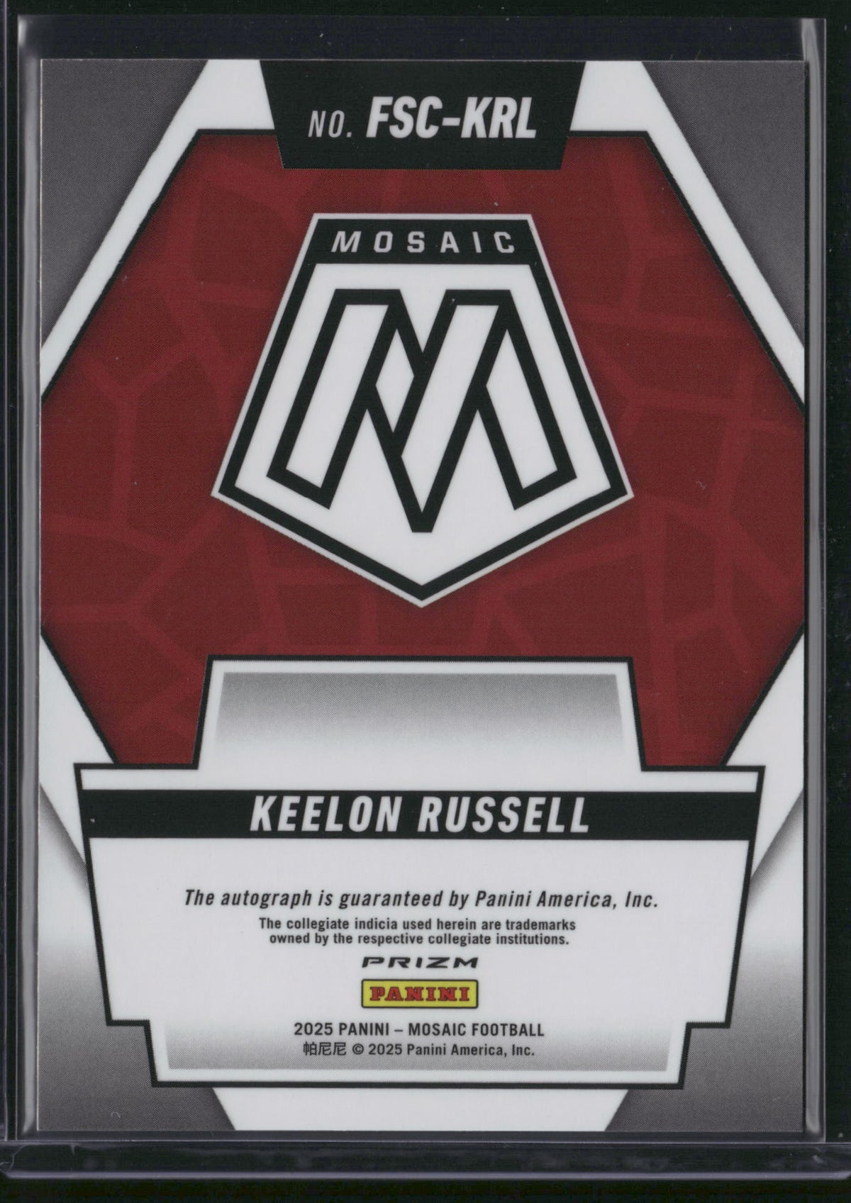 Keelon Russell 2025 Panini Mosaic Prizm Mosaic Future Scripts #FSC-KRL