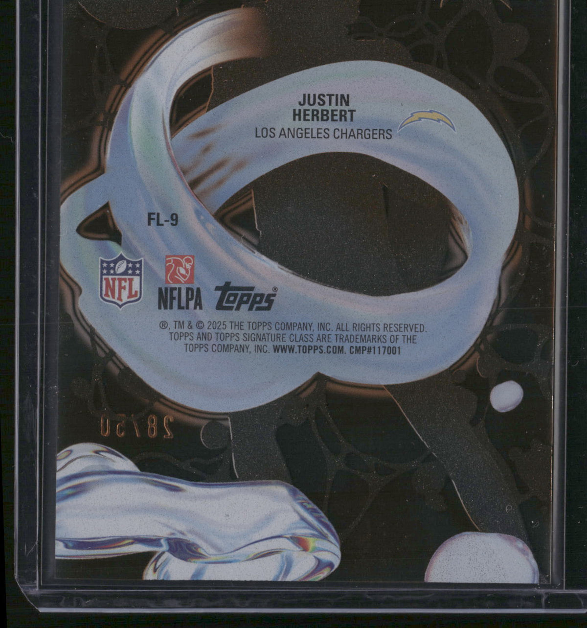 Justin Herbert 2025 Topps Signature Class #FL-9 /50