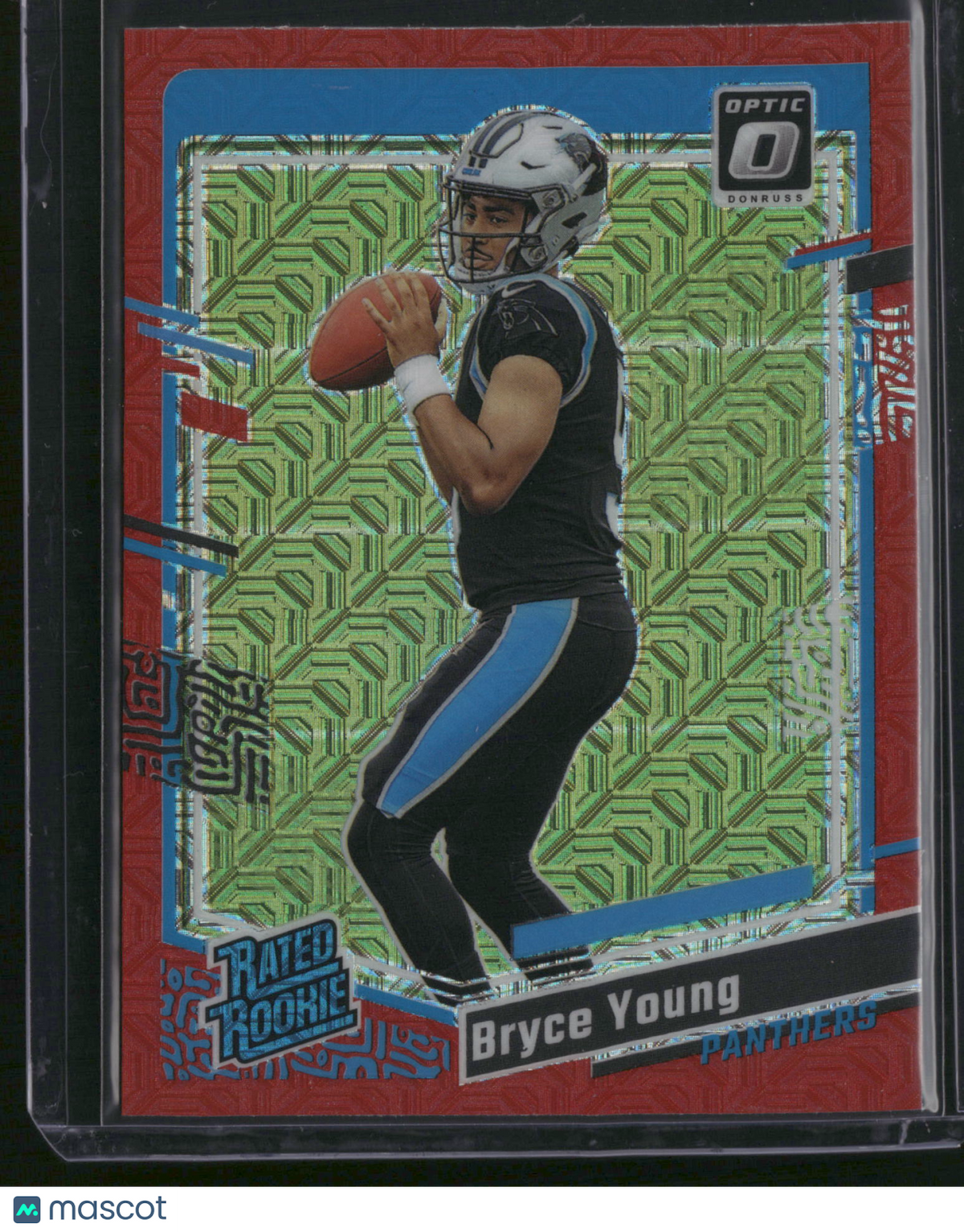 Bryce Young 2023 Panini Donruss Optic Prizm #213 Red/Green Mosaic