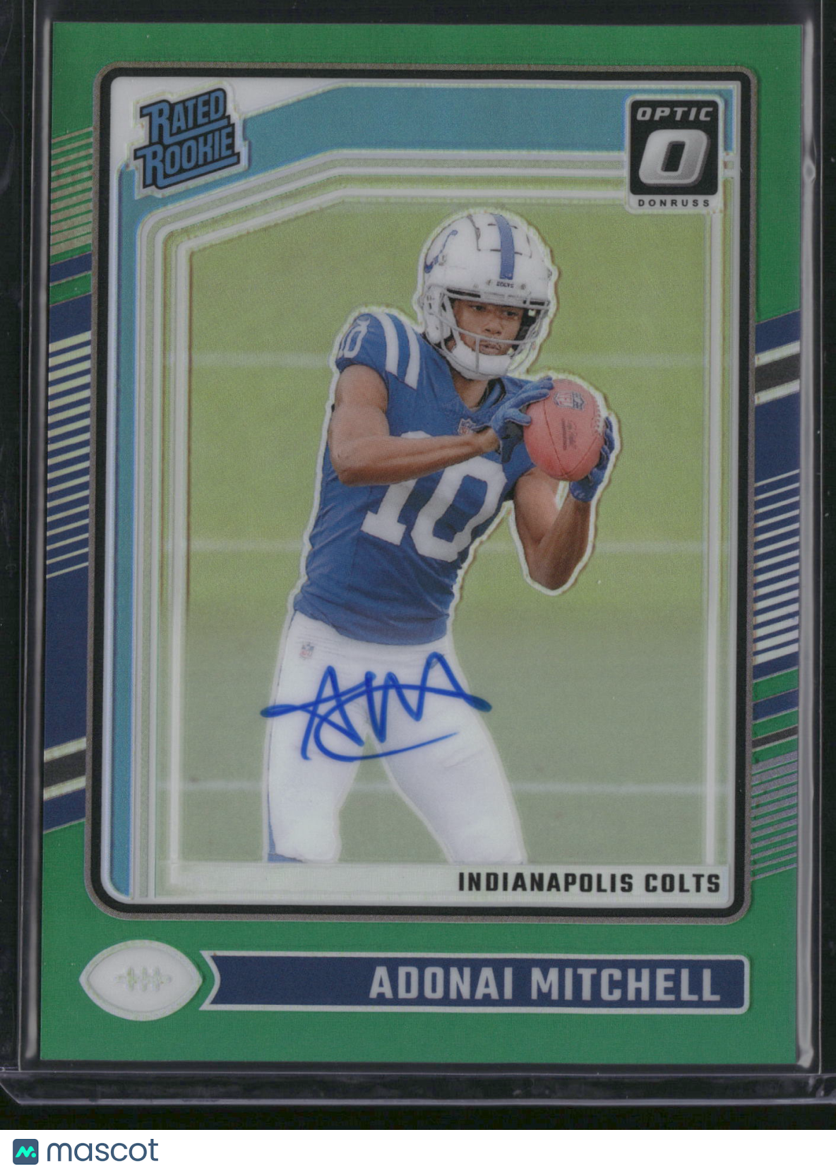 Adonai Mitchell 2024 Panini Donruss Optic Prizm #203 Green /5