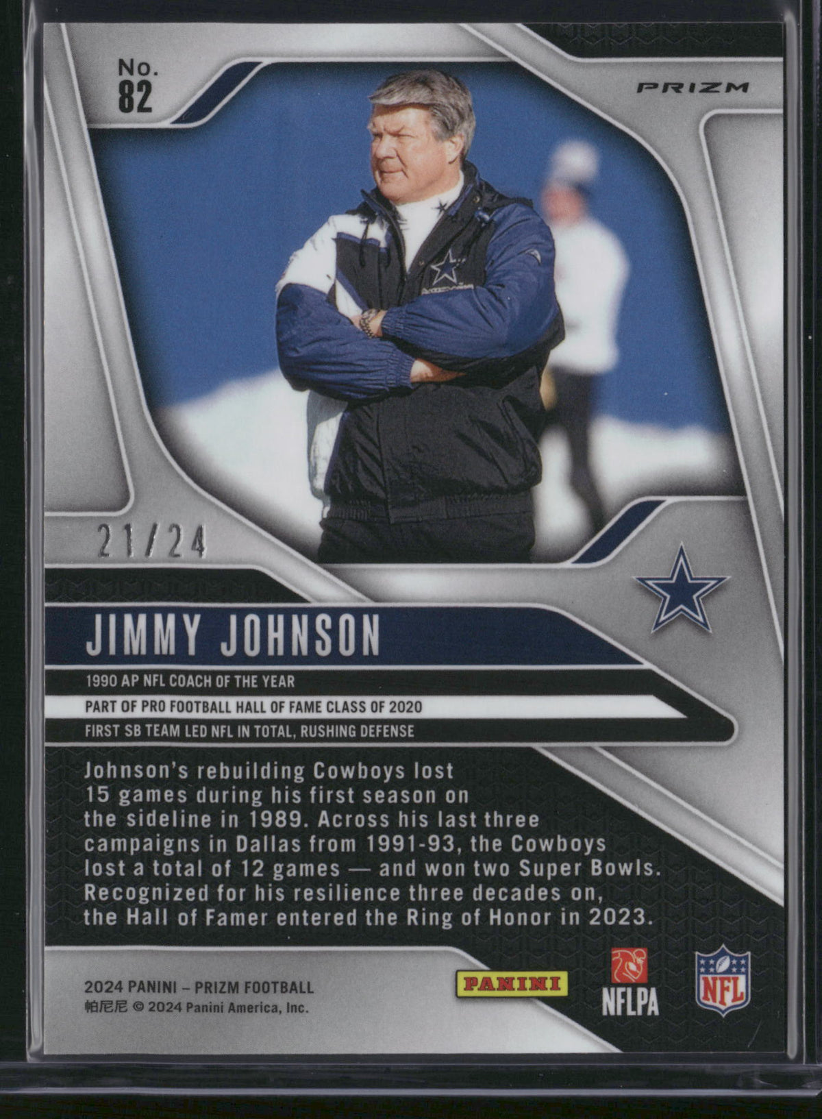 Jimmy Johnson 2024 Panini Prizm Football #82 Gold Disco /24