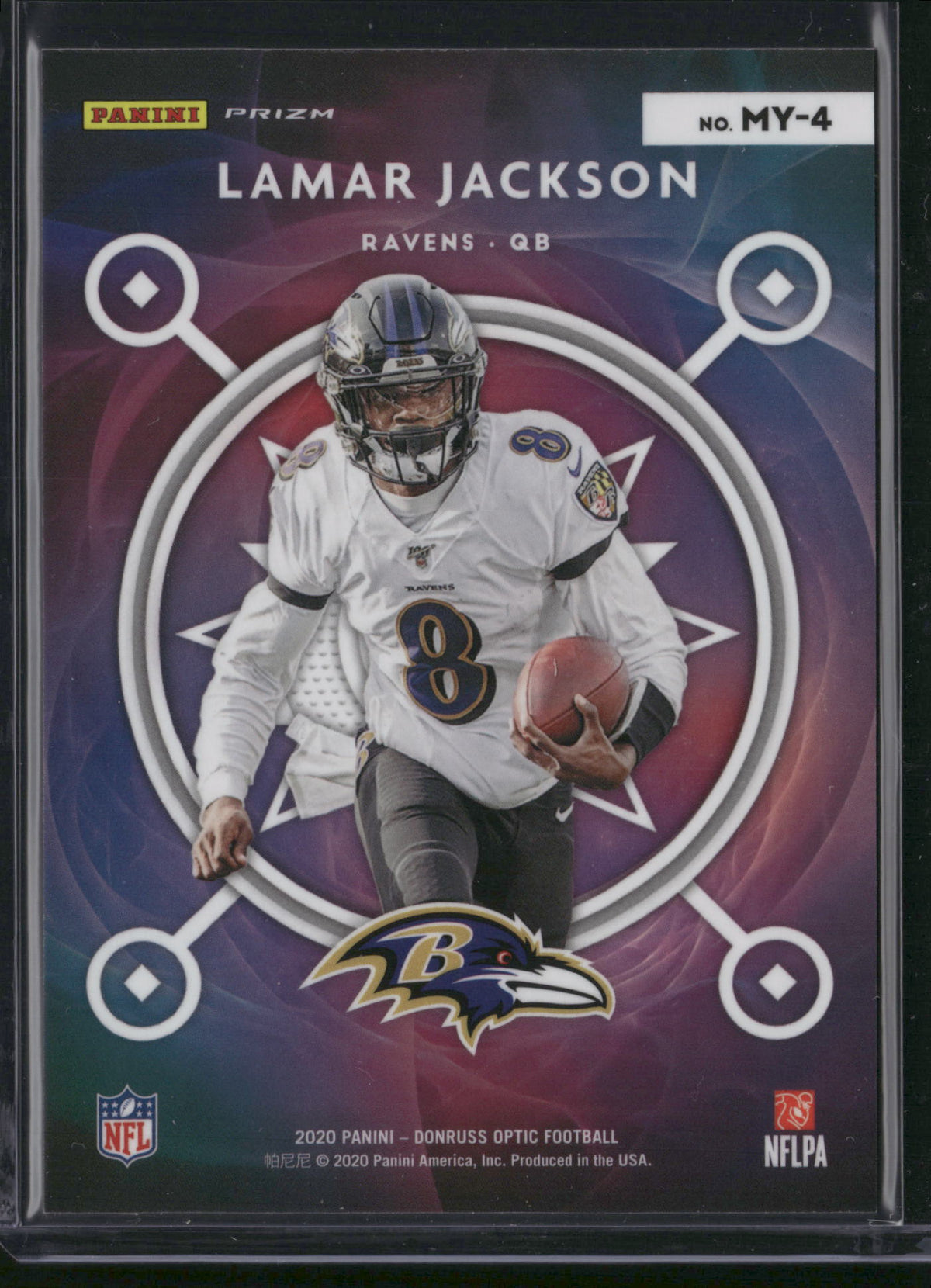 Lamar Jackson 2020 Panini Donruss Optic Prizm Mythical #MY-4