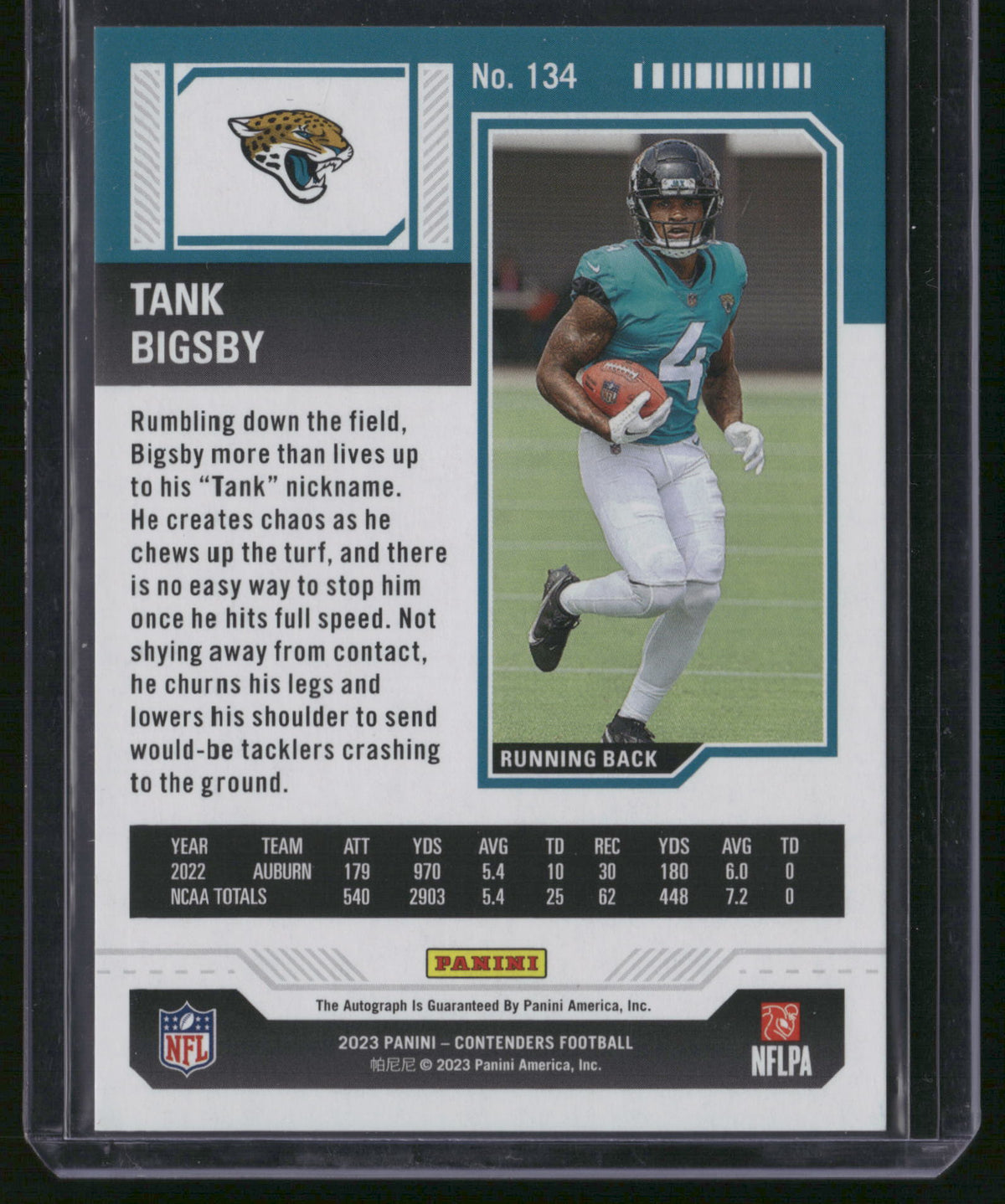 Tank Bigsby 2023 Panini Contenders Football #134 Camo /23 RC