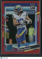 Puka Nacua 2023 Panini Donruss Optic Prizm #238 Red Mojo