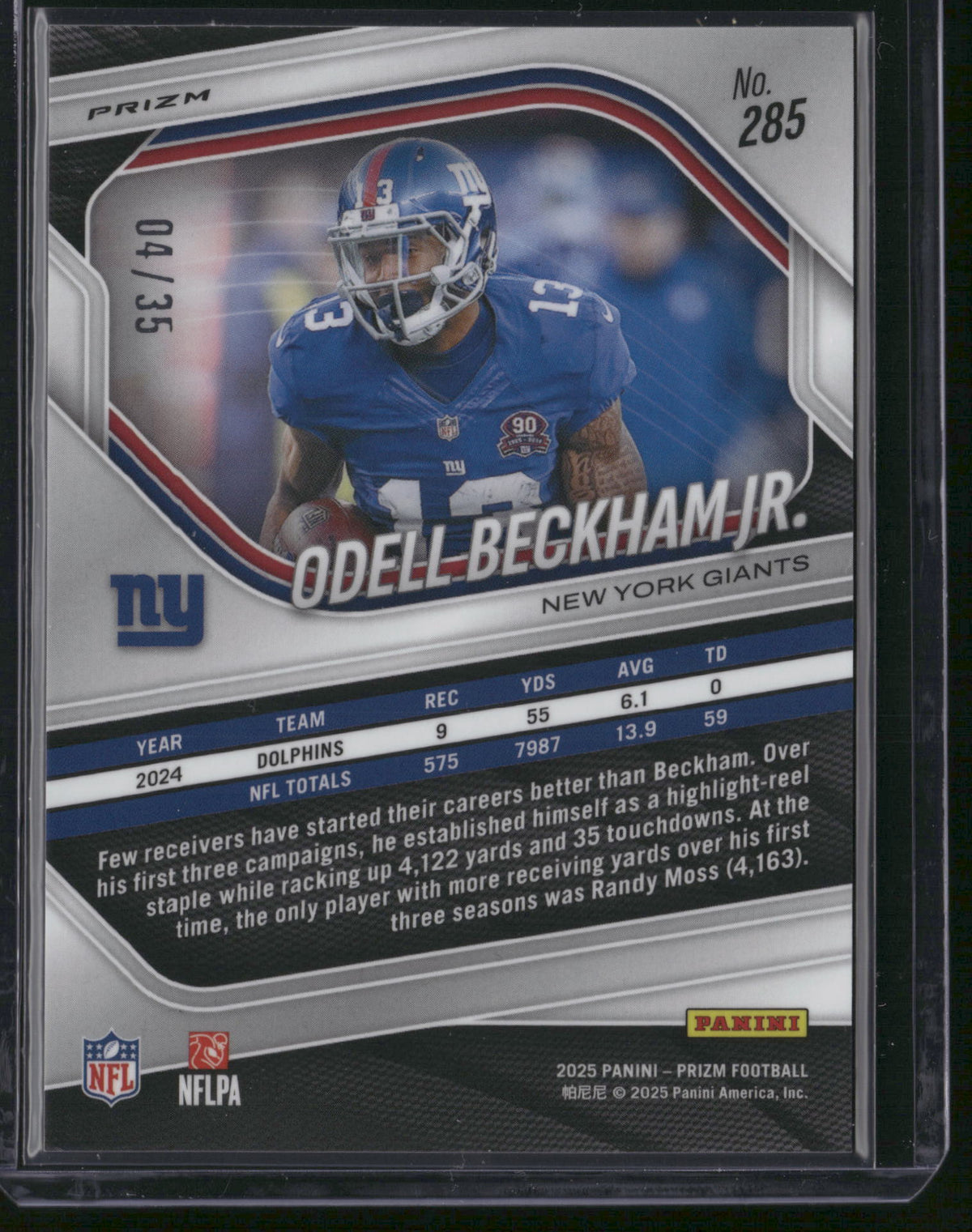 Odell Beckham Jr. 2025 Panini Prizm #285 /35
