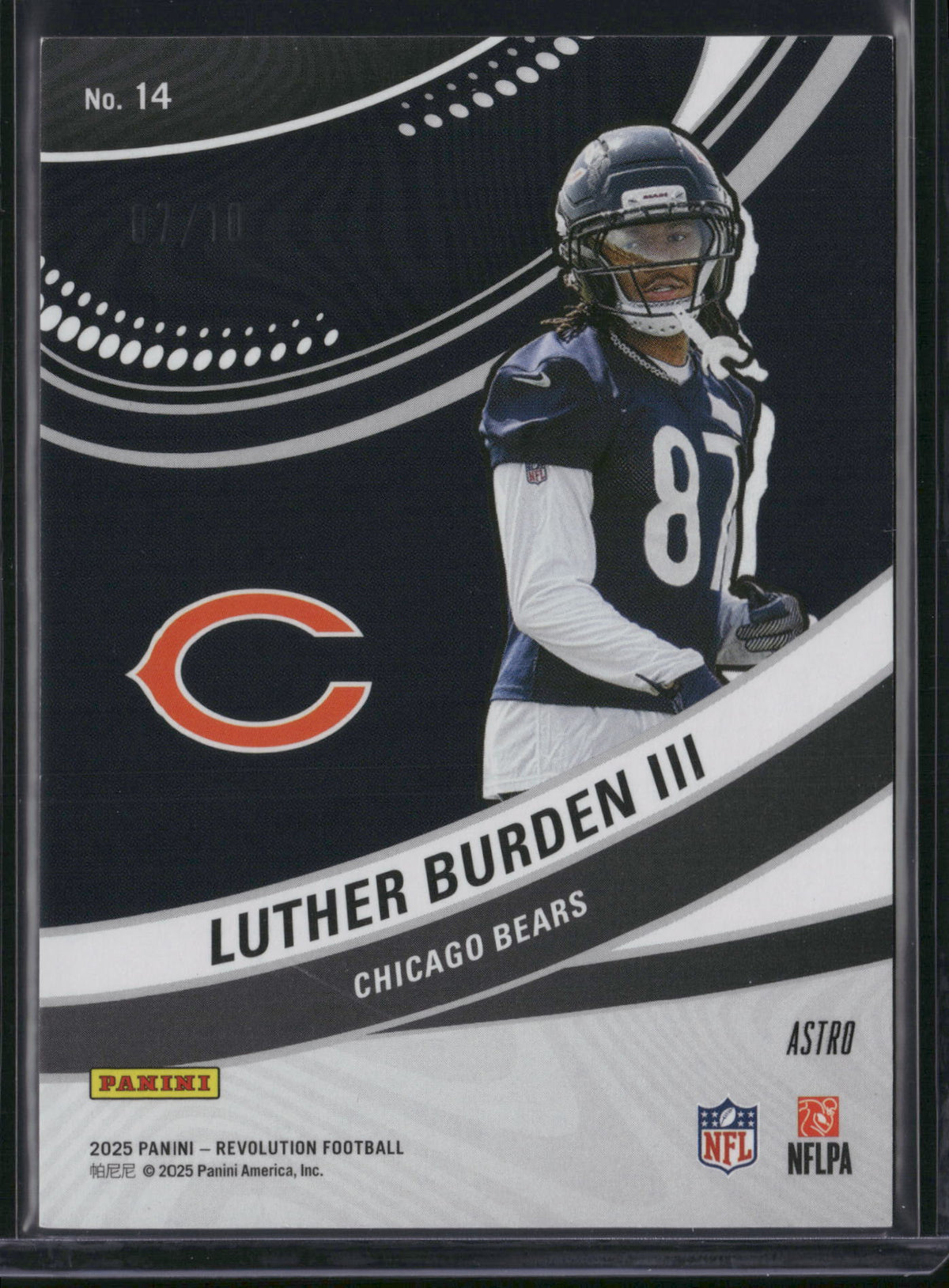 Luther Burden III 2025 Panini Revolution Futures #14 Astro /10 RC