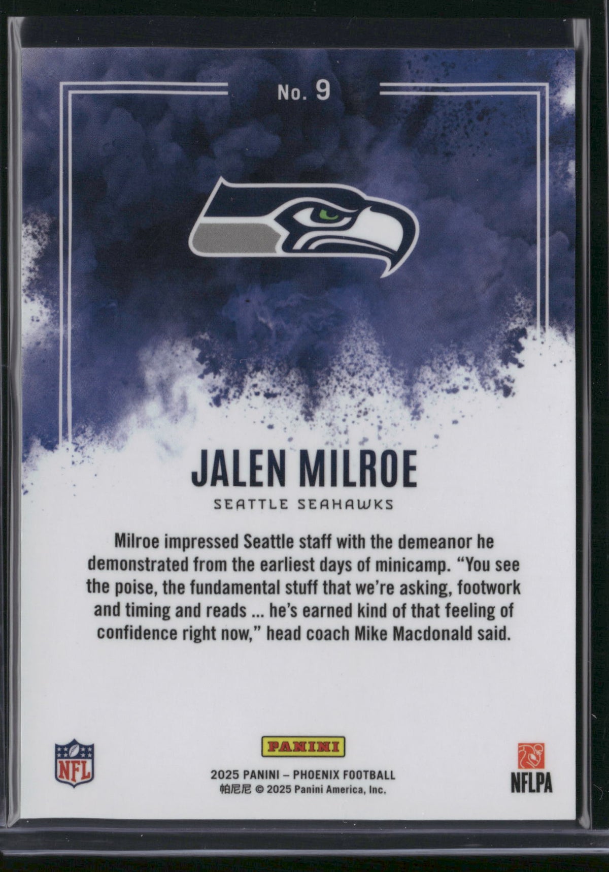 Jalen Milroe 2025 Panini Phoenix Football #9 RC