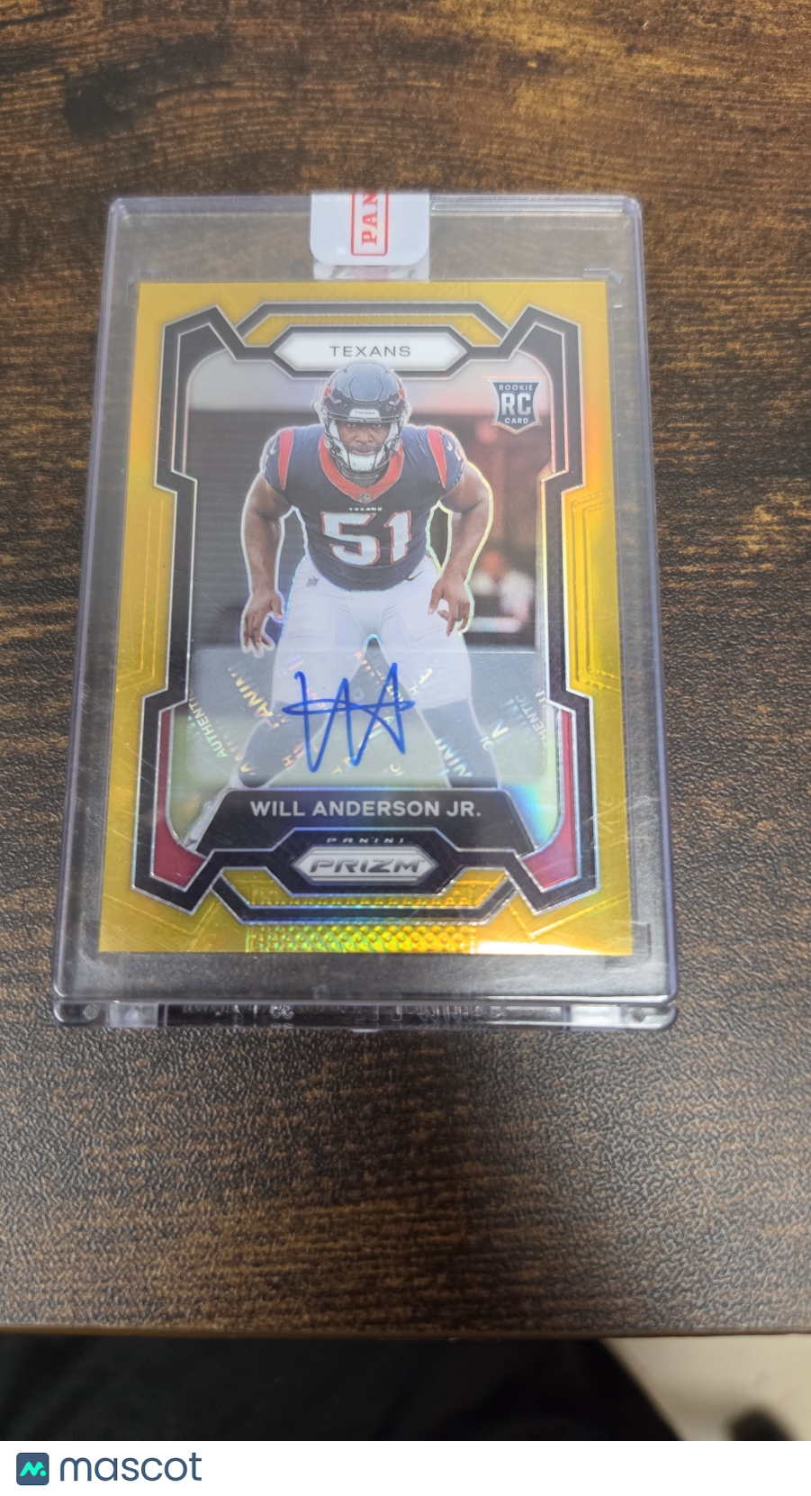 Will Anderson Jr. 2023 Panini Prizm #342 Gold /10 RC