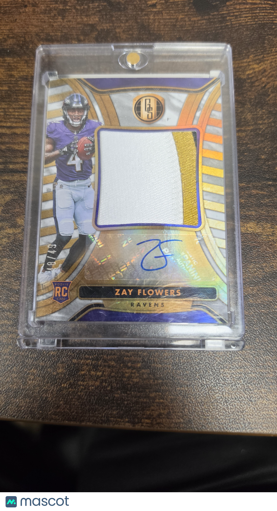 Zay Flowers 2023 Panini Gold Standard #RAJ-42 /49 Patch RC Memorabilia