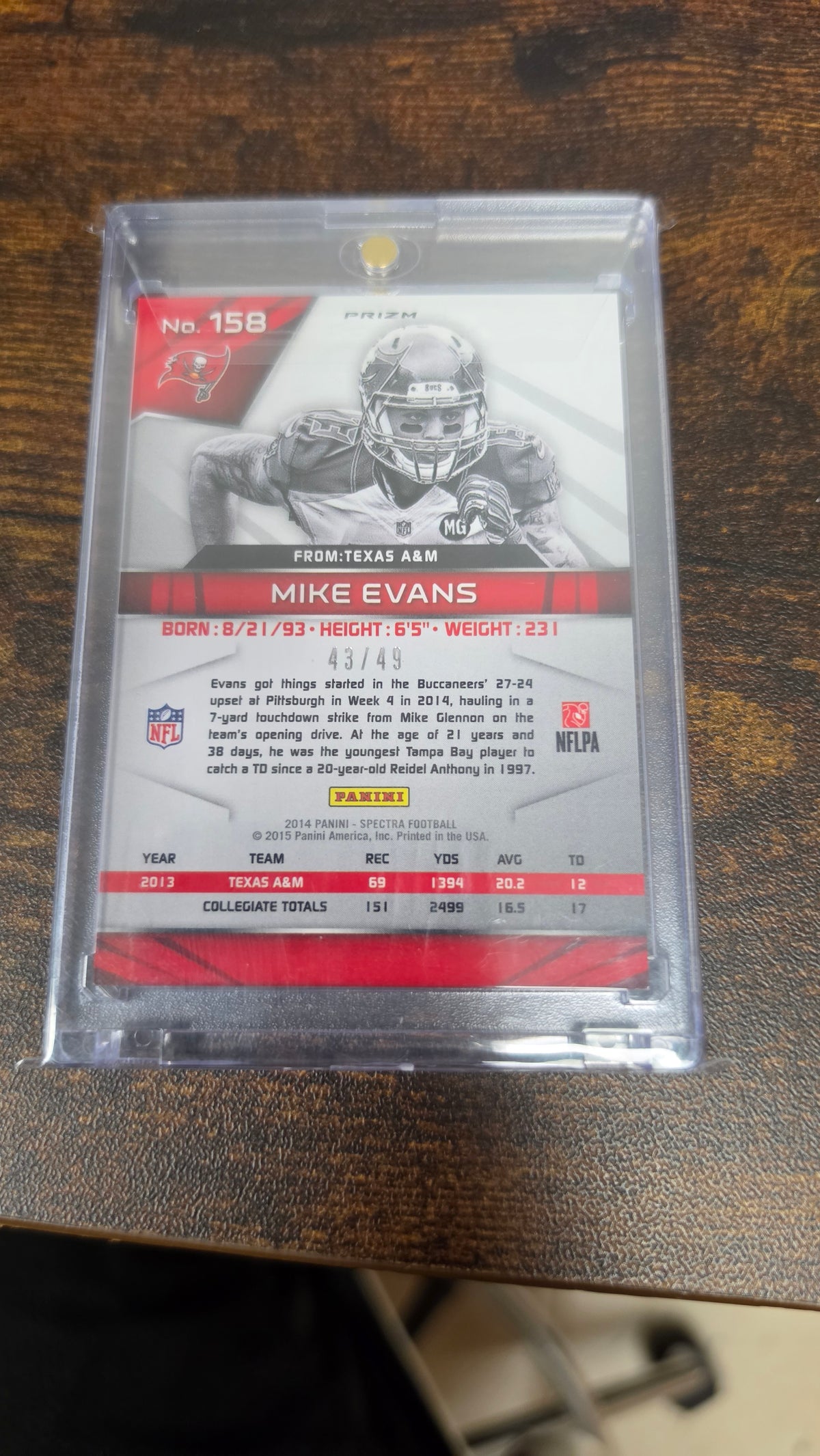 Mike Evans 2015 Panini Spectra #158 Blue /49 RC
