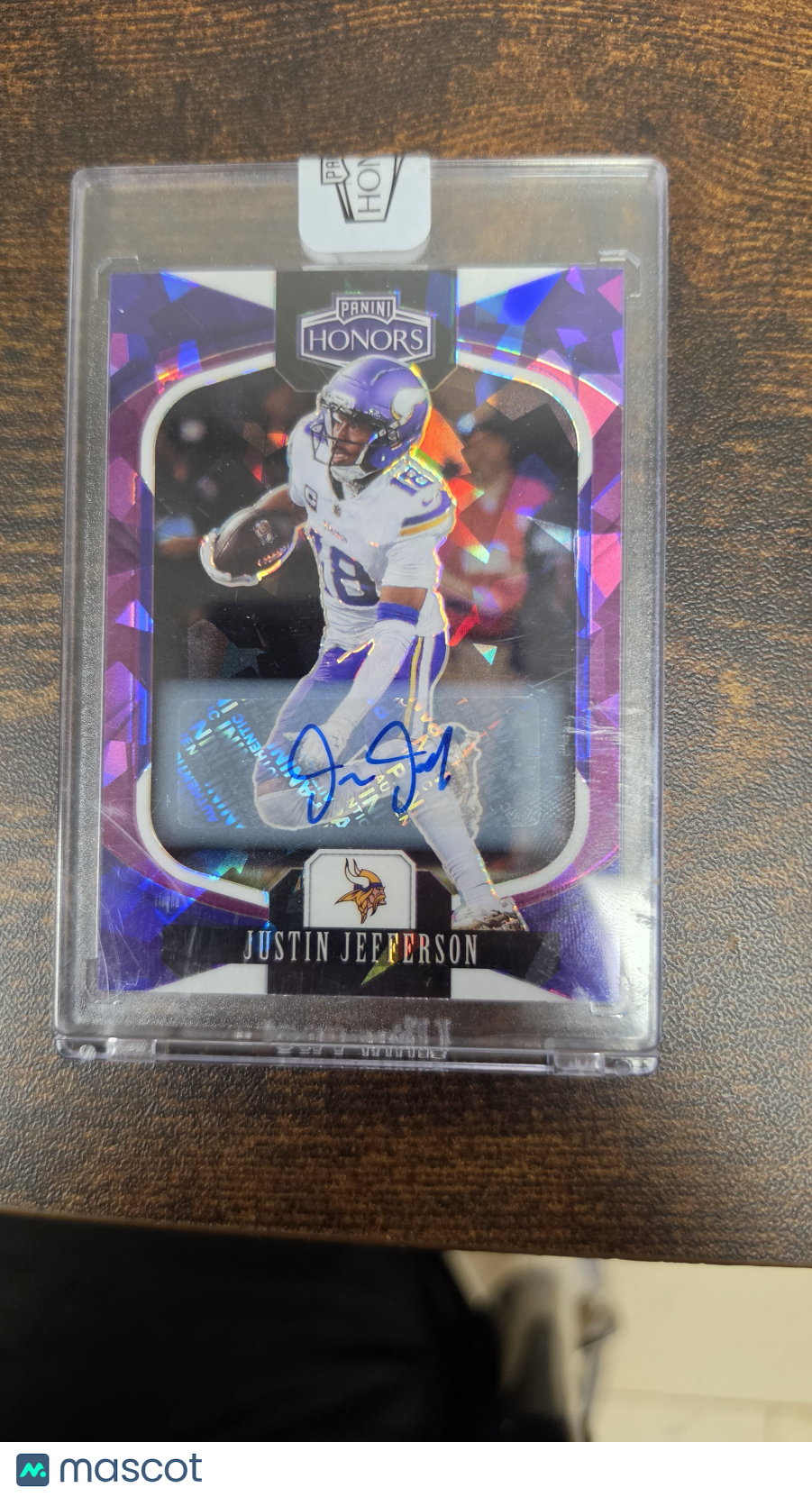 Justin Jefferson 2026 Panini Honors #22 Purple Cracked Ice /25