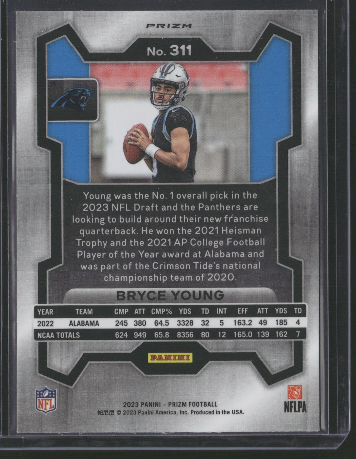 Bryce Young 2023 Panini Prizm #311 RC