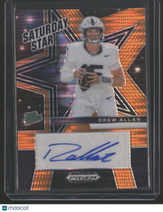 Drew Allar 2025 Prizm Draft Picks Saturday Star #SSS-DAR Orange /30 Auto