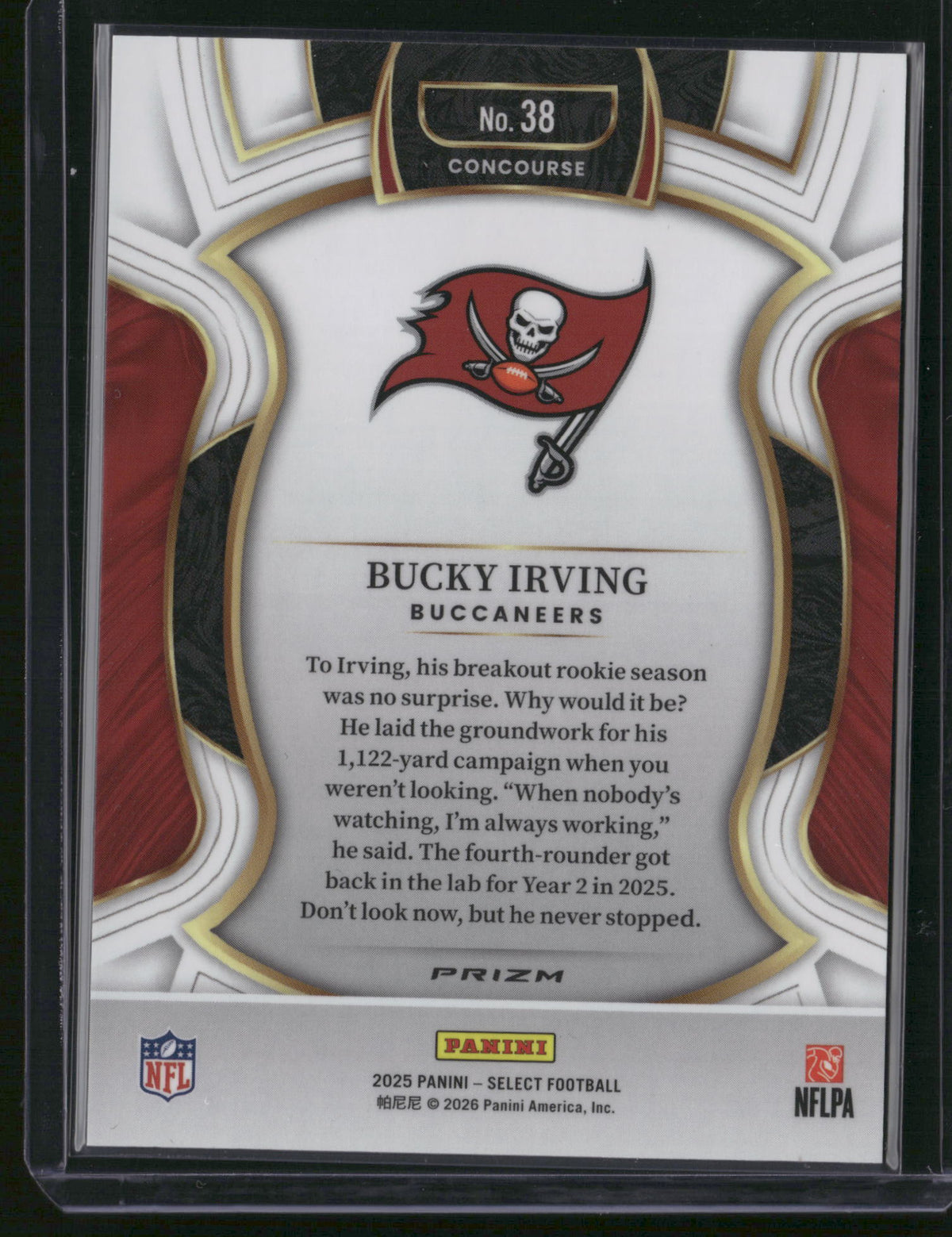 Bucky Irving 2026 Panini Select Prizm #38 Zebra