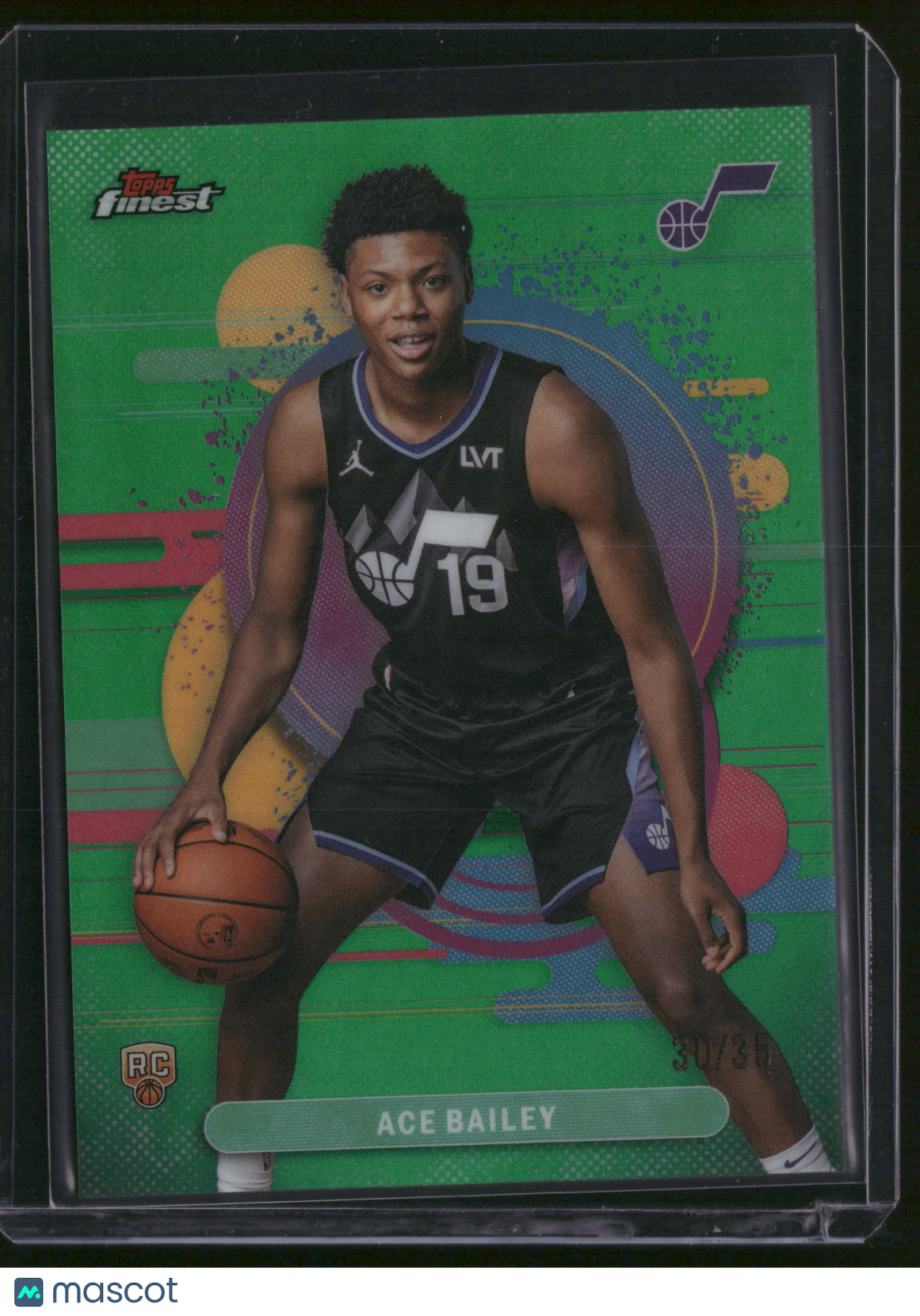Ace Bailey 2026 Topps Finest #105 Green Refractor /35 RC