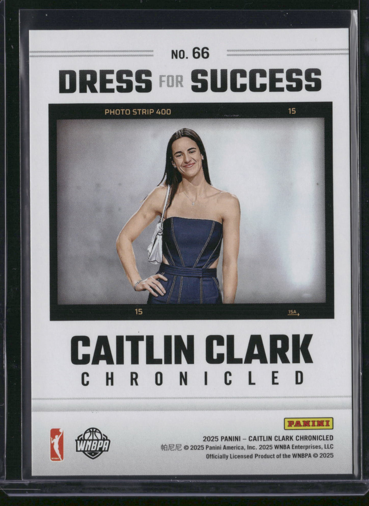 Caitlin Clark 2025 Chronicles Caitlin Clark Chronicled Dress for Success #66 /96