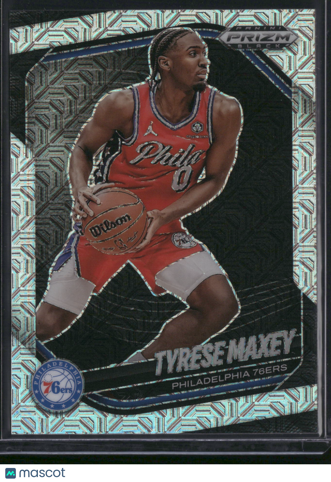 Tyrese Maxey 2025 Panini Prizm Black #89 Silver /25