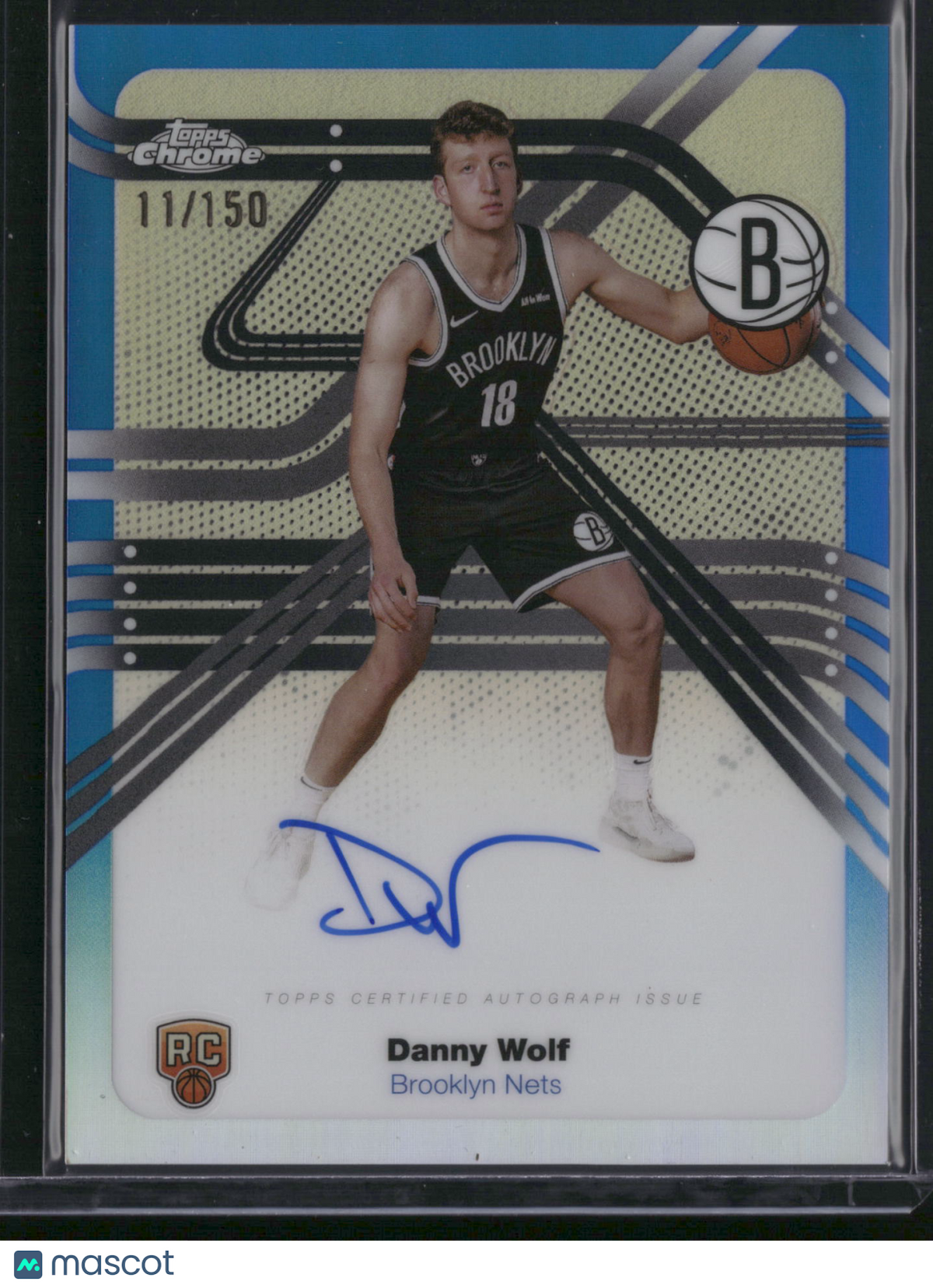 Danny Wolf 2025 Topps Chrome Next Stop Signatures #NS-DW Blue /150 RC