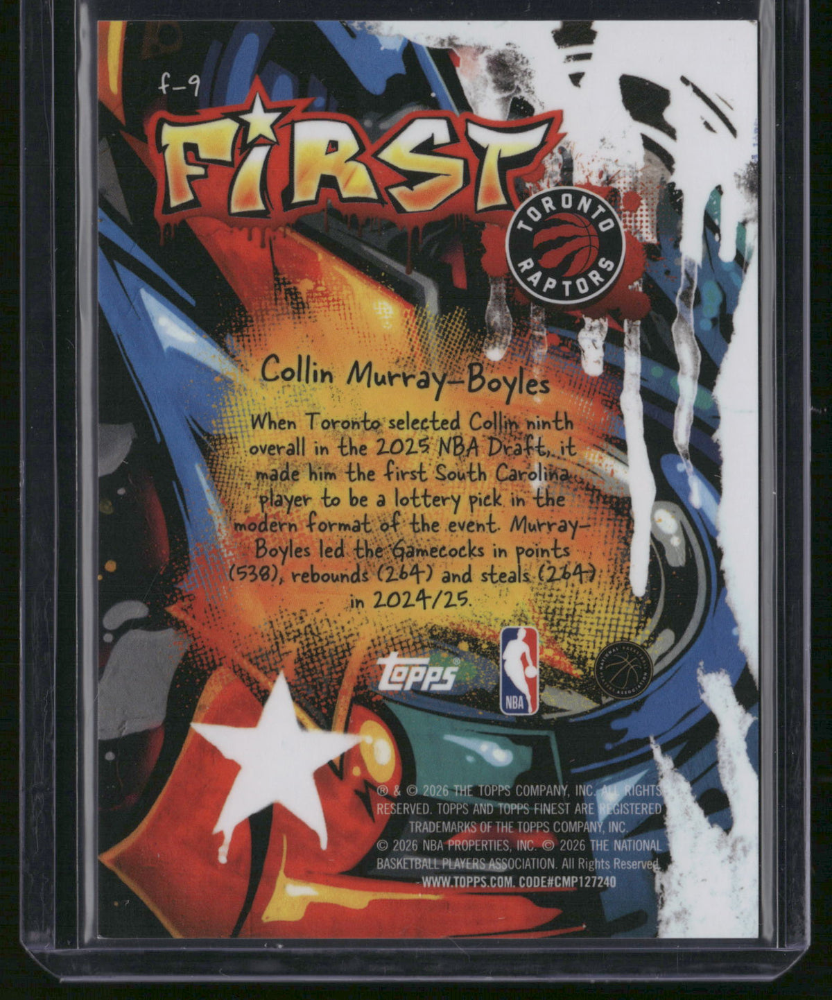 Collin Murray-Boyles 2026 Topps Finest First #f-9 Refractor RC