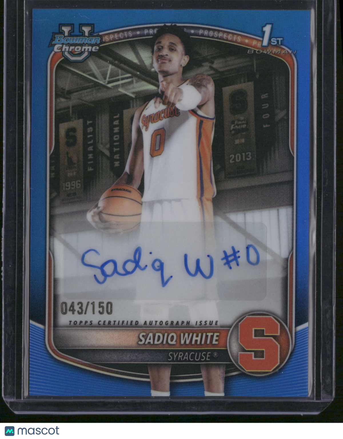 Sadiq White 2025 Bowman Chrome #CPA-SWH Blue Refractor /150