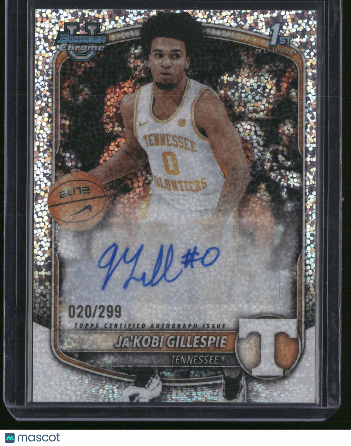 Ja'Kobi Gillespie 2025 Bowman Chrome U #CPA-JG Speckle Refractor /299