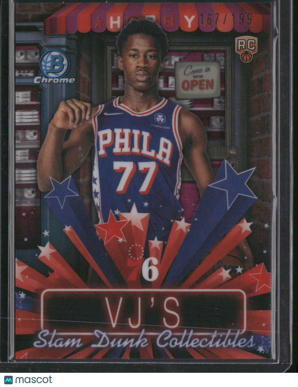VJ Edgecombe 2025 Bowman Chrome Hobby Stars #HS-8 /199 RC