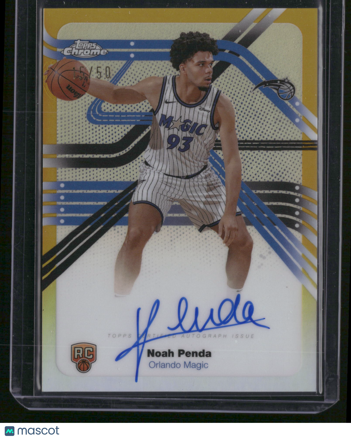 Noah Penda 2025 Topps Chrome Next Stop Signatures #NS-NP Gold /50 RC