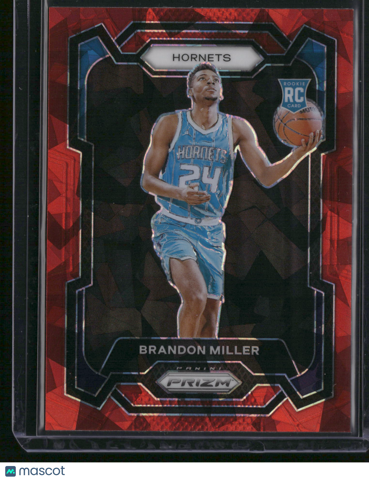 Brandon Miller 2023 Panini Prizm #152 Red Mosaic RC