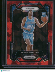 Brandon Miller 2023 Panini Prizm #152 Red Mosaic RC