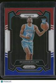 Brandon Miller 2023 Panini Prizm #152 Red White Blue RC