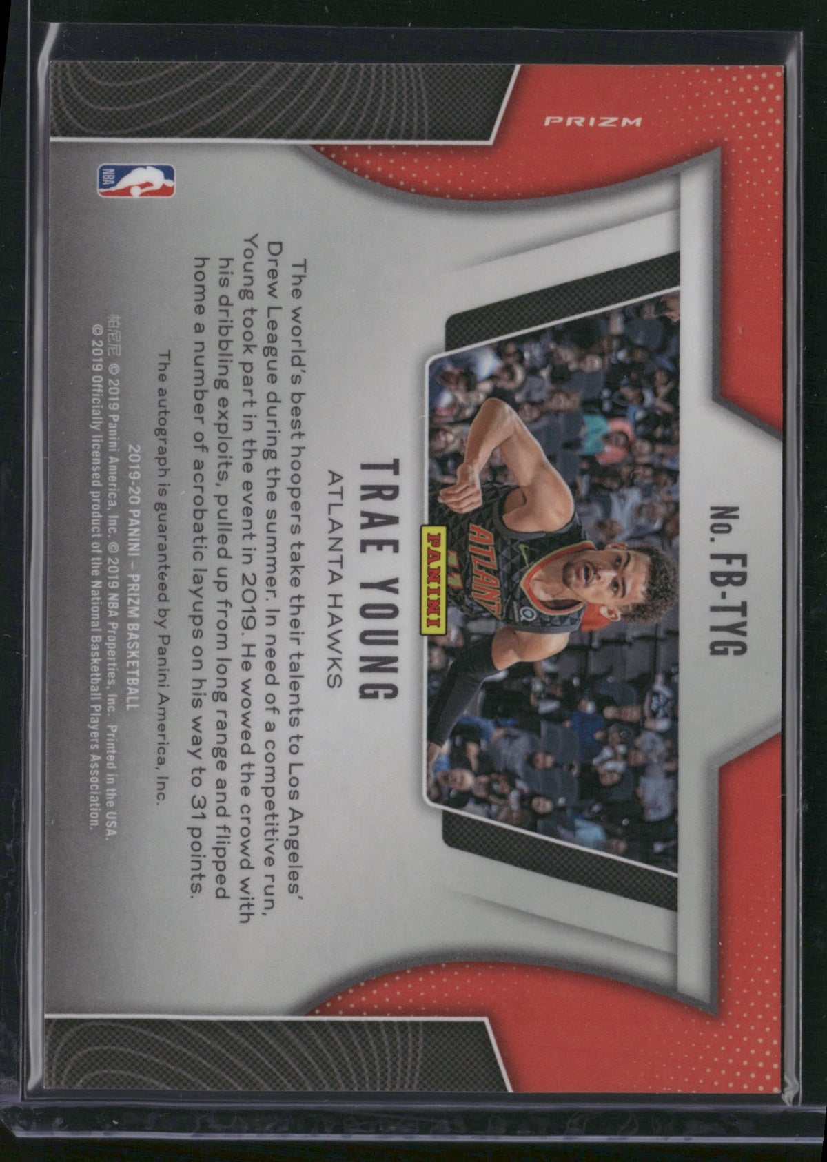 Trae Young 2019 Panini Prizm Fast Break #FB-TYG Disco