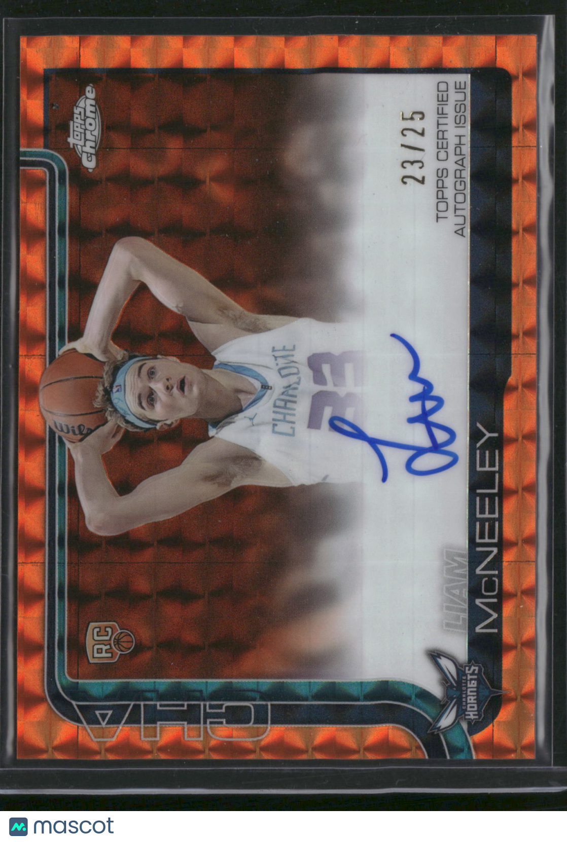 Liam McNeely 2025 Topps Chrome #TCAR-LM Orange Refractor /25 RC