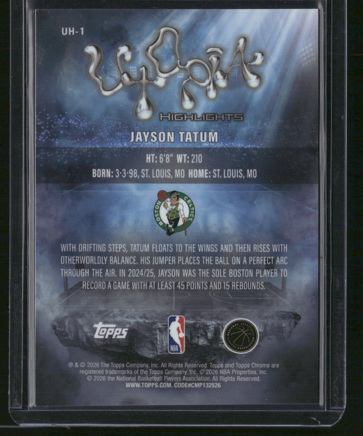 Jayson Tatum 2026 Topps Chrome Utopia Highlights #UH-1 /50