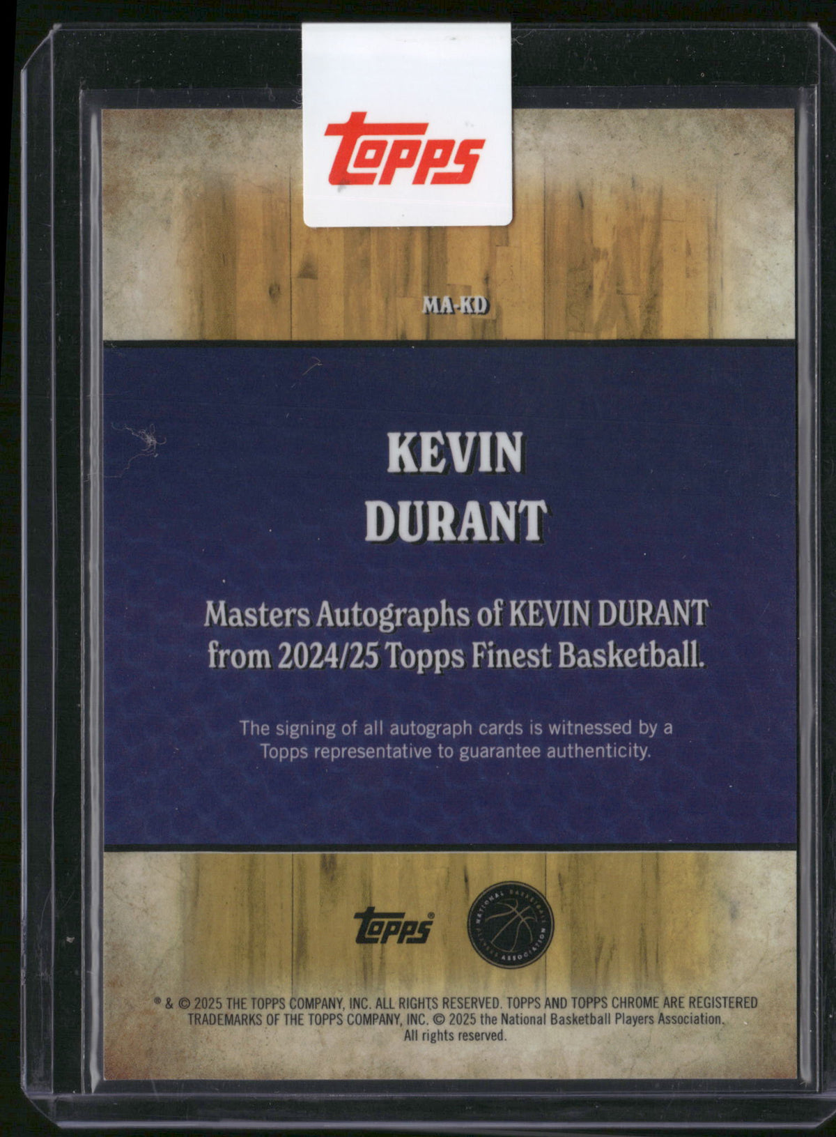 Kevin Durant 2025 Topps Finest Masters #MA-KD Red /10