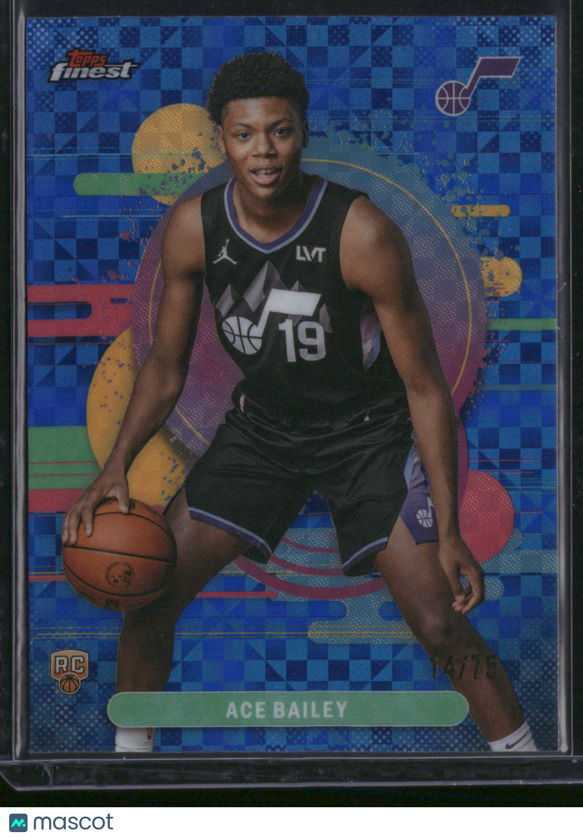 Ace Bailey 2026 Topps Finest #105 Blue Checkerboard /75 RC