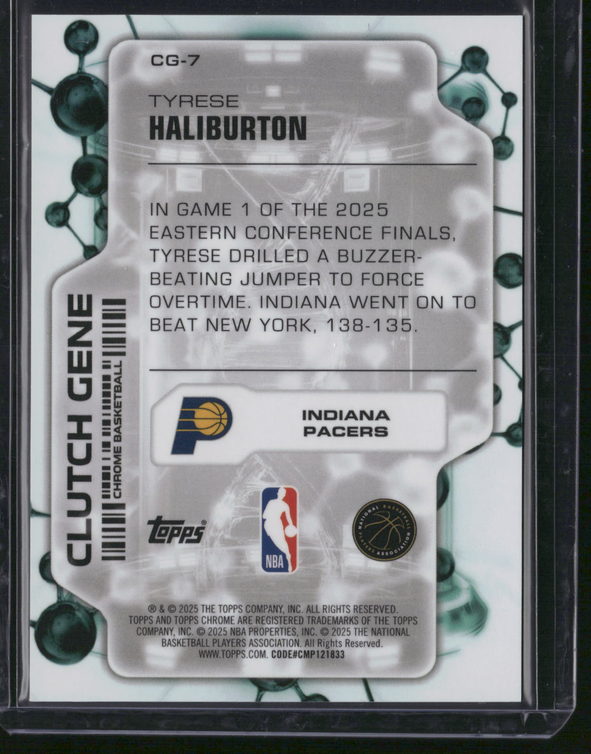 Tyrese Haliburton 2025 Topps Chrome Basketball Clutch Gene #CG-7